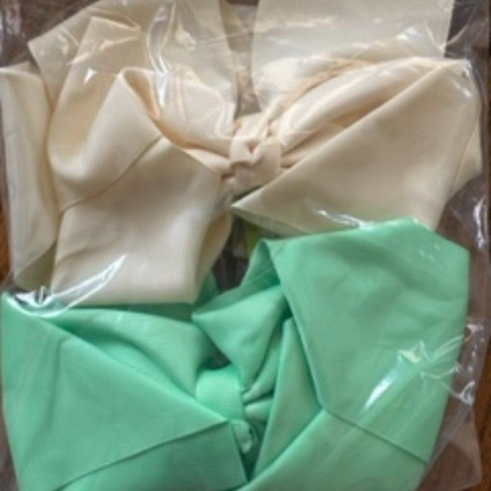Bundle of (2) 8" double Stacked Hairbows   B8140  Handmade NWT Boutique